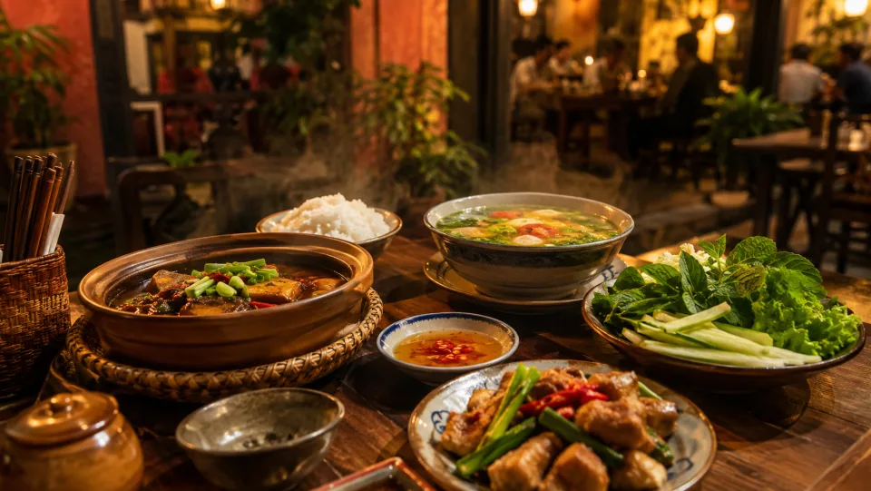 Bàn ăn tại An Garden